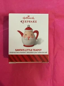 Hallmark Andenken Ornament 2014 Santa’s Little Teekanne Miniatur Miniküche - Bild 1 von 1