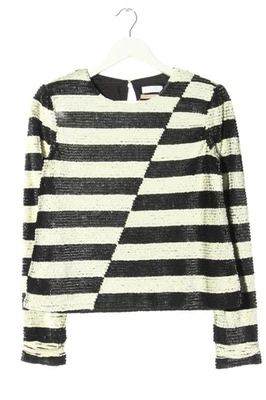 2ND DAY Schlupf-Bluse Damen Bluse Gr. DE 36 schwarz-wollweiß Glanz-Optik - Bild 1 von 4