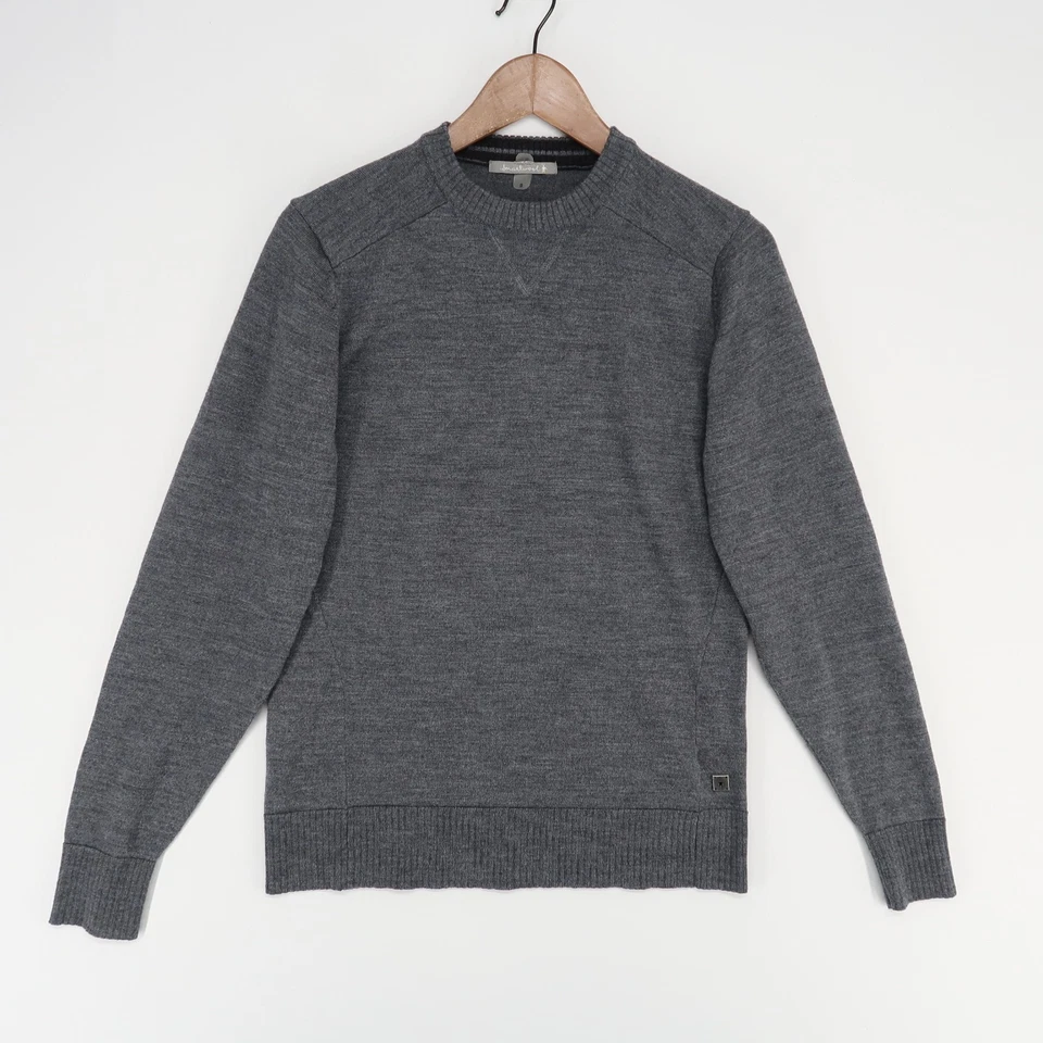 Smartwool Kiva Ridge Sweater Mens Small Charcoal Merino Wool Blend Crewneck - Image 1 of 4