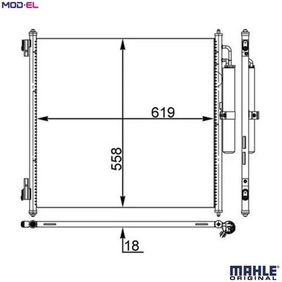 CONDENSER AIR CONDITIONING AC 37 000S FOR LAND ROVER DISCOVERY/SUV RANGE/IV 3.0L - Image 1 of 4
