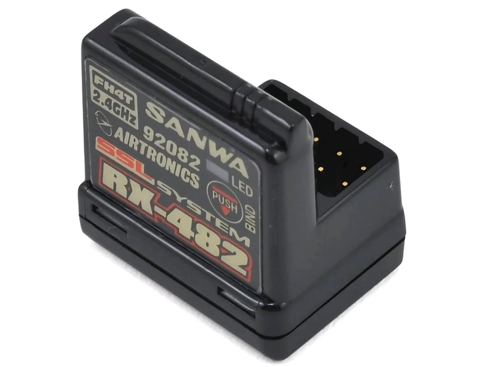 Sanwa Sanwa 4-channel RX482 Telemetry Receiver w built-in Antenna 107A41259A NEW - Image 1 of 4