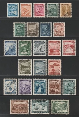 Austria, 1945-46, Scott #s 455 | 480, Used, Austrian Landscapes, Short Set - Image 1 of 2