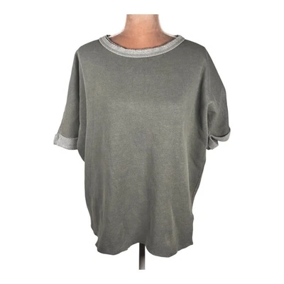 Silence + Noise Anthropologie Топ Размер Средний Зеленый Вязаная Увеличенная Нейтральная Boho - Изображение 1 из 4