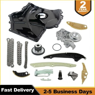 Kit de cadena de distribución para Audi VW 2.0L Jetta GTI A4 Q5, cubierta del motor, kit de solenoide DM Foto 1 de 4