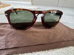 Persol 714 Havana/Green Folding Sunglasses PO0714 24/31 52-21) mint lenses - Picture 1 of 10