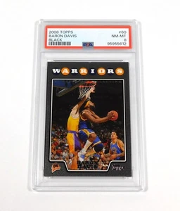 2008-09 Topps Black Baron Davis #60/51 Warriors PSA 8 - Imagen 1 de 2