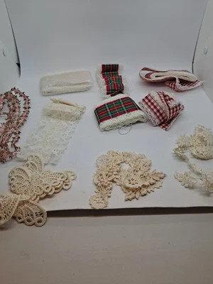 Lot Of Vintage Lace Edging/trim And Lace Embellishments For Sewing & Crafting - Image 1 of 4