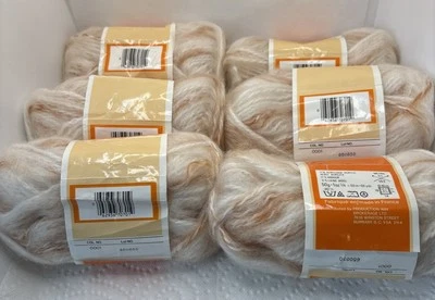 Fio super macio França lã mohair acrílico 6 novelos rosa Col-0001 1,76 oz/50 gr - Imagem 1 de 4