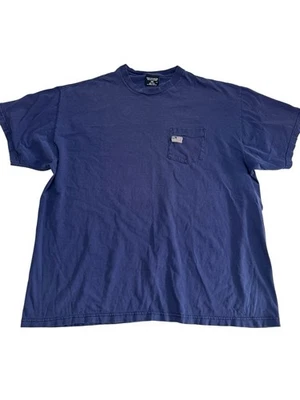 Camiseta Polo Ralph Lauren Vintage Azul Bolsillo Hombres Talla XL Hecha en Logo Bandera EE. UU. Foto 1 de 4
