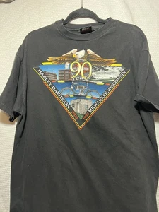 Vintage 90s Harley Davidson Oakland California Shirt Size XL Single Stitch 90 Yr - Bild 1 von 7