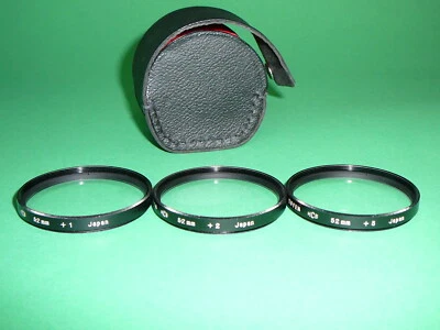 TIFFEN 52m CLOSE-UP Lens Filter Set +1, +2, +3 with Original Case Japan - Image 1 of 4