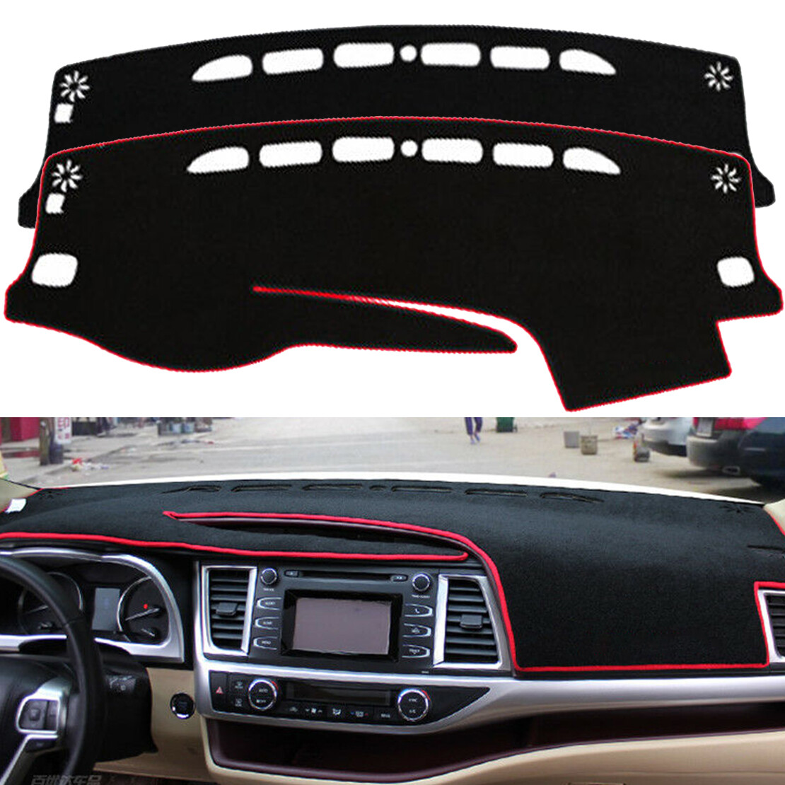 Dashboard Carpet Dash Cover Dash Mat For Toyota Highlander 2020 2023 EBay