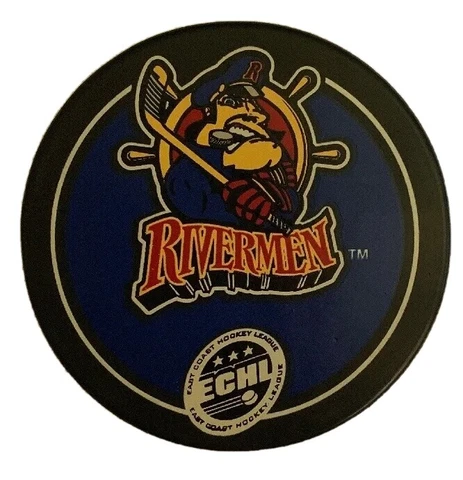 PEORIA RIVERMEN ECHL EAST COAST LEAGUE VINTAGE VEGUM MADE N SLOVAKIA HOCKEY PUCK Cover