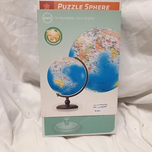 3D Puzzle World Globe 540 Numbered Pieces Missing Mounting Preloved Free Post Au - Picture 1 of 9