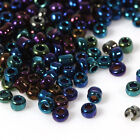 50g Purple/black Ab Seed Beads Glass 2mm Size 11/0 J08643xa