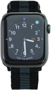 ARTCHE Schwarz & Grau Nylon Armband für Apple Watch 38mm/40mm Series 2, 3, 4, 5, 6 - Bild 1 von 6