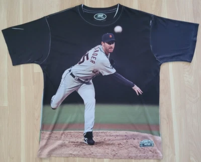 2010 JUSTIN VERLANDER Detroit Tigers Size XL THREE60 GEAR Baseball T-Shirt Shirt - Image 1 of 4
