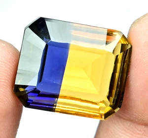 Natural Bi-Color Ametrine 27.10 Ct Natural Untreated Certified Flawless Gemstone - Picture 1 of 7