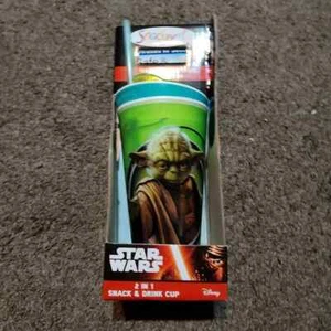 Snackeez Star Wars Yoda 2 en uno taza de bocadillo y bebida como se ve en TV NUEVO - Imagen 1 de 6