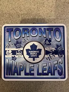 NHL Toronto Maple Leafs Lunch Box Stone Age with Hockey Rules Hologram Sticker - Picture 1 of 9