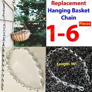 Basket Replacement Flower Hanging Chain Plant Hangers Chain Metal Strand Chime - Picture 1 of 17