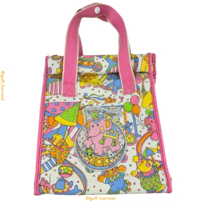 VTG 80's Baby Boom Pink Pastel Circus Animals Insulated Diaper Bottle Bag - Image 1 of 4