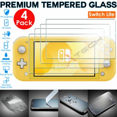 NOT SPECIFIED 4x 100% Genuine TEMPERED GLASS Screen Protector Cover for Nintendo Switch Lite