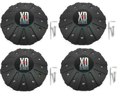 PACK DE 4 - Tapa central de rueda serie KMC XD negro mate SE ADAPTA A TODOS LOS MONSTRUOS XD778 Foto 1 de 4
