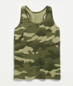 Old Navy Kids Size Small (6-7) Fitted Racerback Tank Top ~ Green Camo … NWT - Picture 1 of 2