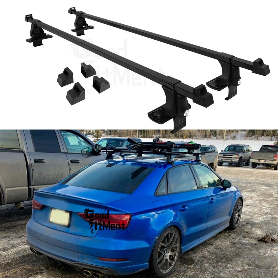 For Audi S3 S4 A3 A4 A6 54" Top Roof Rack Cross Bar Kayak Luggage Carrier + Lock - Image 1 of 4