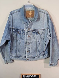 Vintage 80er Levi's Denim Trucker Jacke Authentic Distressed Herren Gr. Medium - Bild 1 von 6