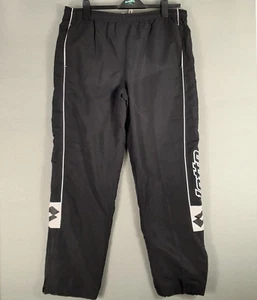 LOTTO Tracksuit Bottoms Size SMALL Black/Grey Track Pants Straight Leg Y2K Mens - Picture 1 of 2