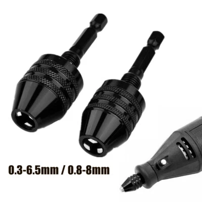 Mini Bohrer Adapter Bit Bohrfutter 0,3-6,5mm schlüssellos Sechskant 1/4'' HEX - Bild 1 von 4