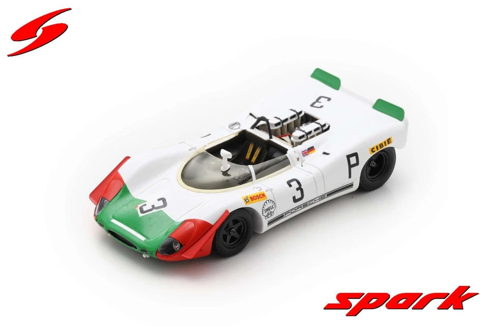 Spark 1/43 Porsche 908-2 #3 3rd 1000Km Nürburgring 1969 SG825 - Immagine 1 di 1