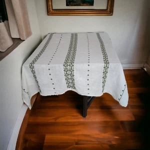 Tablecloth ,vintage, tablecloth, canvas, natural fabric - Picture 1 of 11