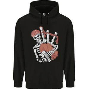 A Skeleton Playing the Bagpipes Childrens Kids Hoodie - Picture 1 of 88