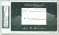 2012 Historic Autographs Why The Hall Not? Billy Williams Auto #'ed 7/9 PSA