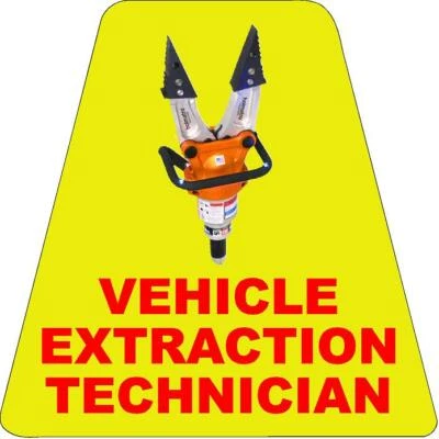 Vehicle Extrication Tech HELMET TETS TETRAHEDRONS HELMET STICKER  EMT REFLECTIVE - Image 1 of 3
