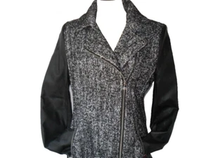 INC International Concept Coat Black White Jacket New M - Picture 1 of 14