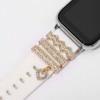 Charms Silicone Watch Decorative Ring Metal For Apple Watch Band Water Ripples
