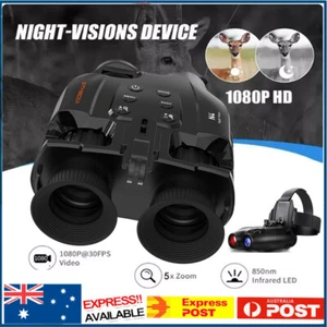 Head Mount IR Night Vision Binoculars 850nm for Hunting Goggles HD Digital Video - Picture 1 of 23