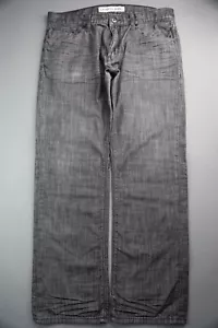 Men's 2012 Express Jeans Rocco Slim Fit Straight Leg Gray Size 34x30 - Foto 1 di 9