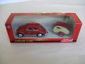 Schuco Junior #27001: VW (VOLKSWAGEN) BEETLE / BUG w/ CARAVAN