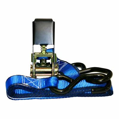 1in x 15ft Ratchet Tie Down Straps S Hook 1500LBS Break Strength 500LBS WLL - Image 1 of 4