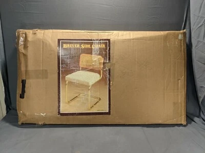 Breuer Side Chair Brass Plated Frame With Cushion Seat NEW NOS VINTAGE VHTF - Image 1 of 4