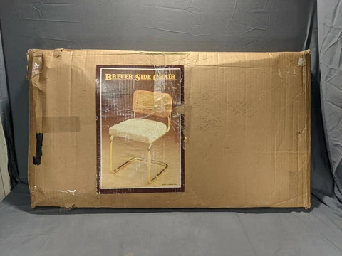 Breuer Side Chair Brass Plated Frame With Cushion Seat NEW NOS VINTAGE VHTF Cover