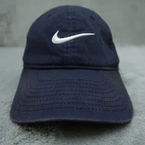 Nike Kinder 4-7 Strapback Mütze Baseball Cap blau mit weißem Swoosh Logo alle Baumwolle - Bild 1 von 10