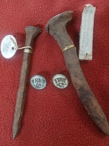 Bürgerkrieg 1863 Eisenbahn Spikes Historisch & 1. RR in Amerika VR&P Co. Knöpfe   - Bild 1 von 12