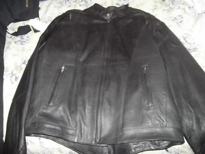 EXCELLED RN# 20849 NEW YORK GENJINE LEATHER JACKET SIZE 48 TALL THINSULATED - Picture 1 of 8
