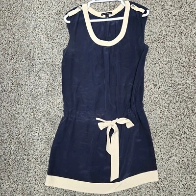 Banana Republic Navy Blue Dress Sleeveless Tie Waist Casual L - Image 1 of 4